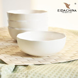 EIDA 手工打造 唐山骨瓷 创意碗 饭碗面碗汤碗 4个装 骨瓷餐具套装 包邮